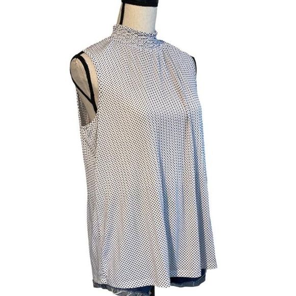 Adrianna Papell Anthropologie Light Pink with Black Polka Dot - Picture 11 of 12